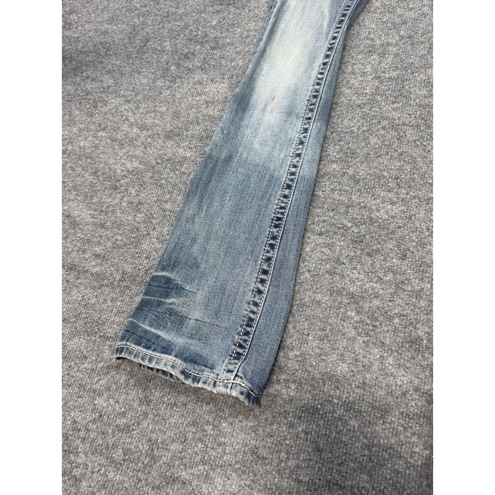Miss Me Bootcut Jeans Women's 25 JW6207B Blue Embellished Flap Pocket Denim - Picture 6 of 16